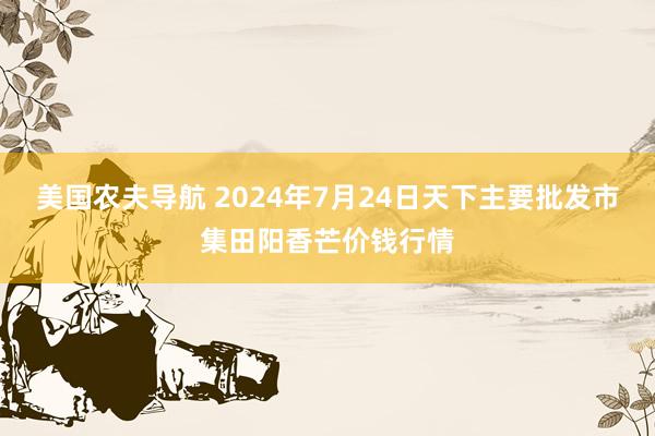 美国农夫导航 2024年7月24日天下主要批发市集田阳香芒价钱行情