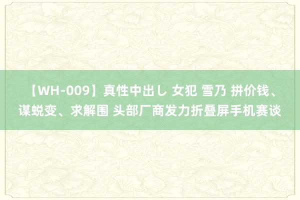 【WH-009】真性中出し 女犯 雪乃 拼价钱、谋蜕变、求解围 头部厂商发力折叠屏手机赛谈