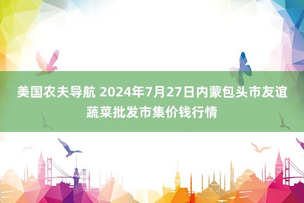 美国农夫导航 2024年7月27日内蒙包头市友谊蔬菜批发市集价钱行情