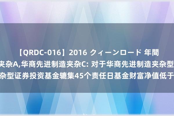 【QRDC-016】2016 クィーンロード 年間BEST10 华商先进制造夹杂A,华商先进制造夹杂C: 对于华商先进制造夹杂型证券投资基金辘集45个责任日基金财富净值低于5000万元的领导性公告