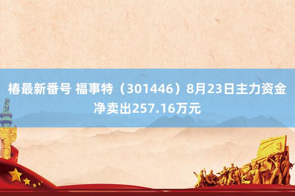 椿最新番号 福事特（301446）8月23日主力资金净卖出257.16万元