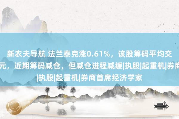 新农夫导航 法兰泰克涨0.61%，该股筹码平均交游老本为7.15元，近期筹码减仓，但减仓进程减缓|执股|起重机|券商首席经济学家