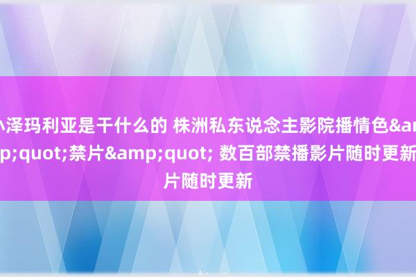 小泽玛利亚是干什么的 株洲私东说念主影院播情色&quot;禁片&quot; 数百部禁播影片随时更新